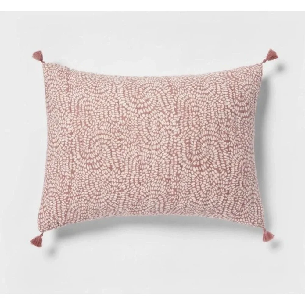 Standard Reversible Matelasse Swirl Quilt Sham Purple Threshold Cotton